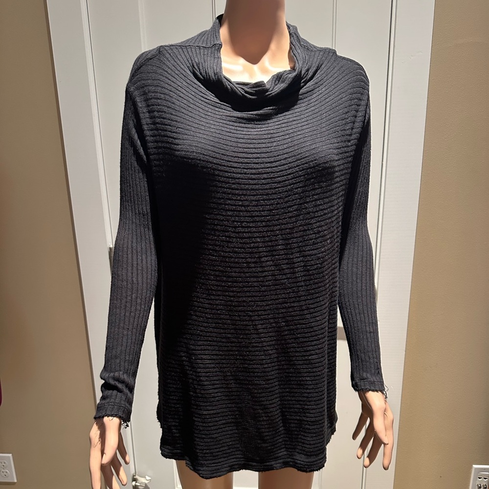 We The Free Women's Black Ribbed Sweater